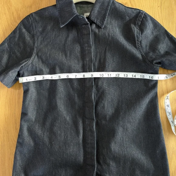Zara Women's Denim Short Sleeve Shirt - Picture 6 of 7